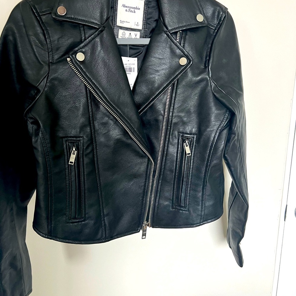 NWT Cropped Moto Pleather Jacket